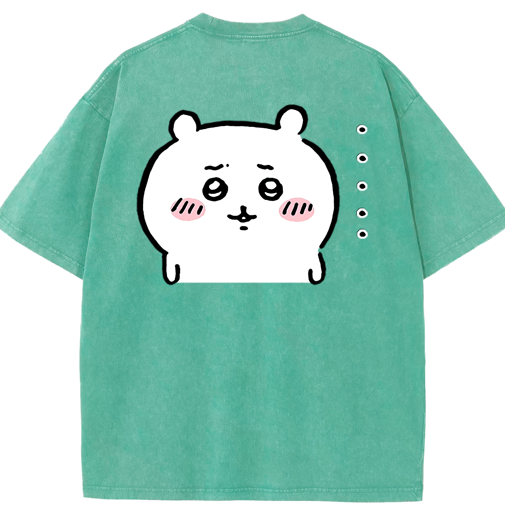 （画像用） ちいかわ ちいかわ Chii-kawa chiikawa 綿100% ヴィンテージ風 半袖Tシャツ（背面プリント）